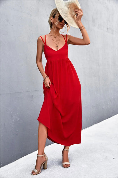 Double Strap Tie Back Dress - Look Chic & Stylish in This Summer Dress Jewelry Bubble