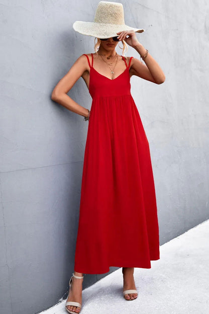 Double Strap Tie Back Dress - Look Chic & Stylish in This Summer Dress Jewelry Bubble