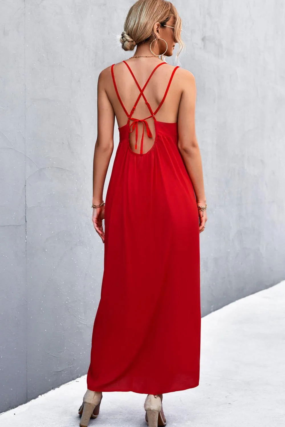 Double Strap Tie Back Dress - Look Chic & Stylish in This Summer Dress Jewelry Bubble