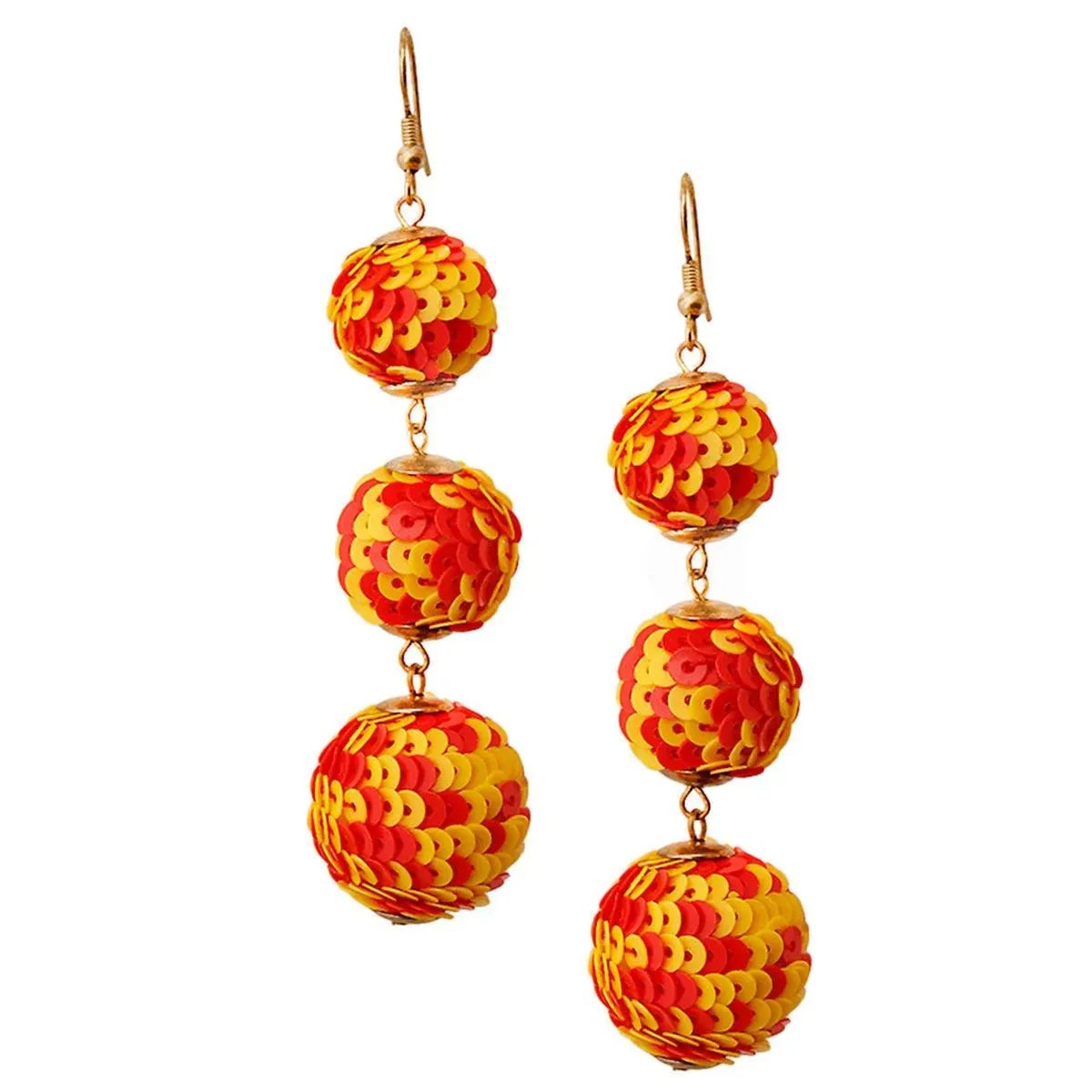 Drop Sphere Dangle Earrings