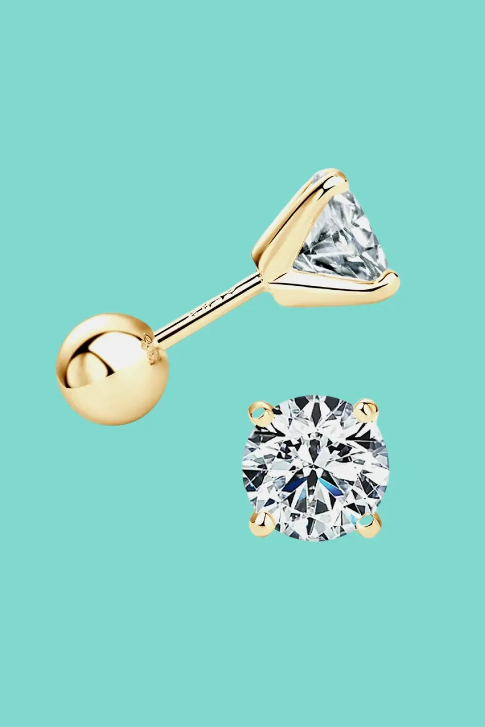 Elegant Bliss Moissanite Stud Earrings