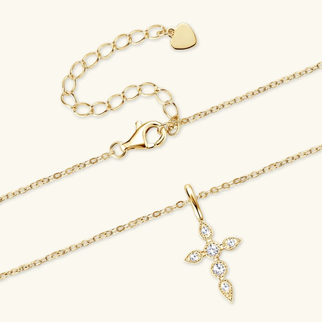 Elegant Cross Necklace for Women - Dainty Jewelry with Sparkling Accents