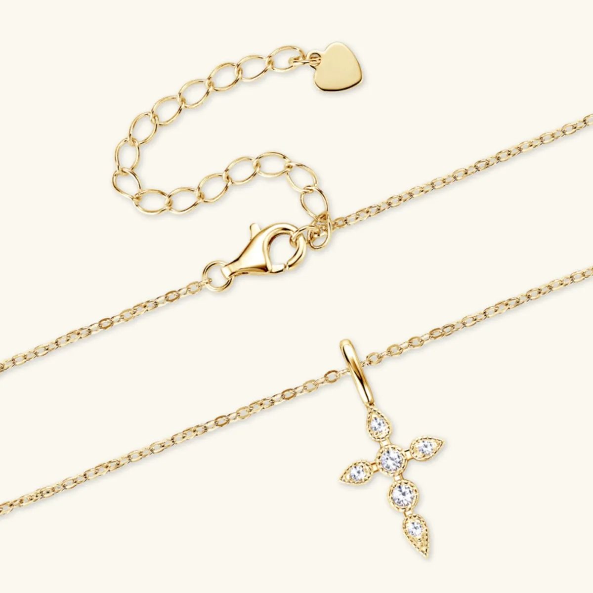 Elegant Cross Necklace for Women - Dainty Jewelry with Sparkling Accents