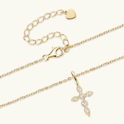 Elegant Cross Necklace for Women - Dainty Jewelry with Sparkling Accents Jewelry Bubble