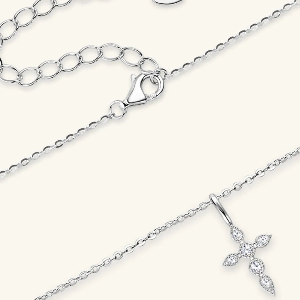 Elegant Cross Necklace for Women - Dainty Jewelry with Sparkling Accents