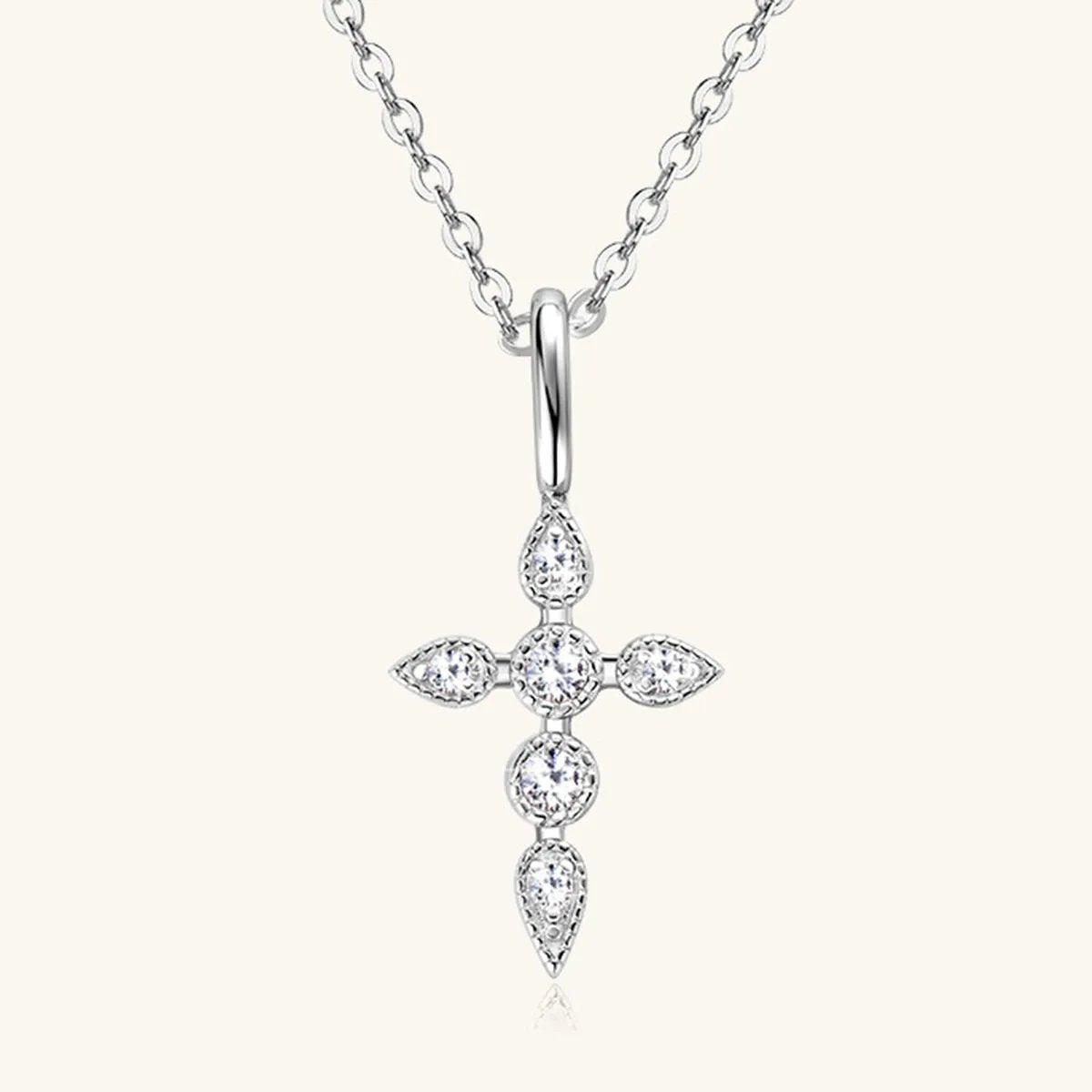 Elegant Cross Necklace for Women - Dainty Jewelry with Sparkling Accents