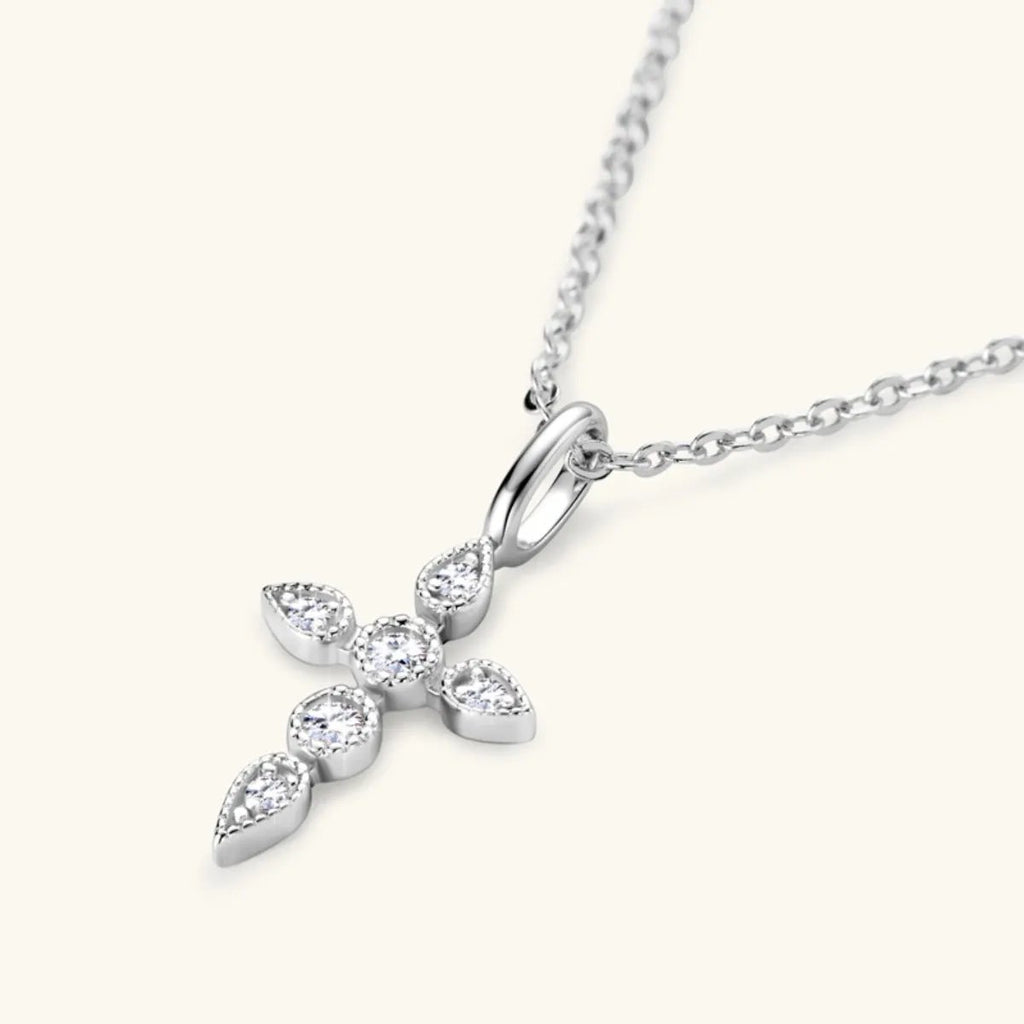 Elegant Cross Necklace for Women - Dainty Jewelry with Sparkling Accents