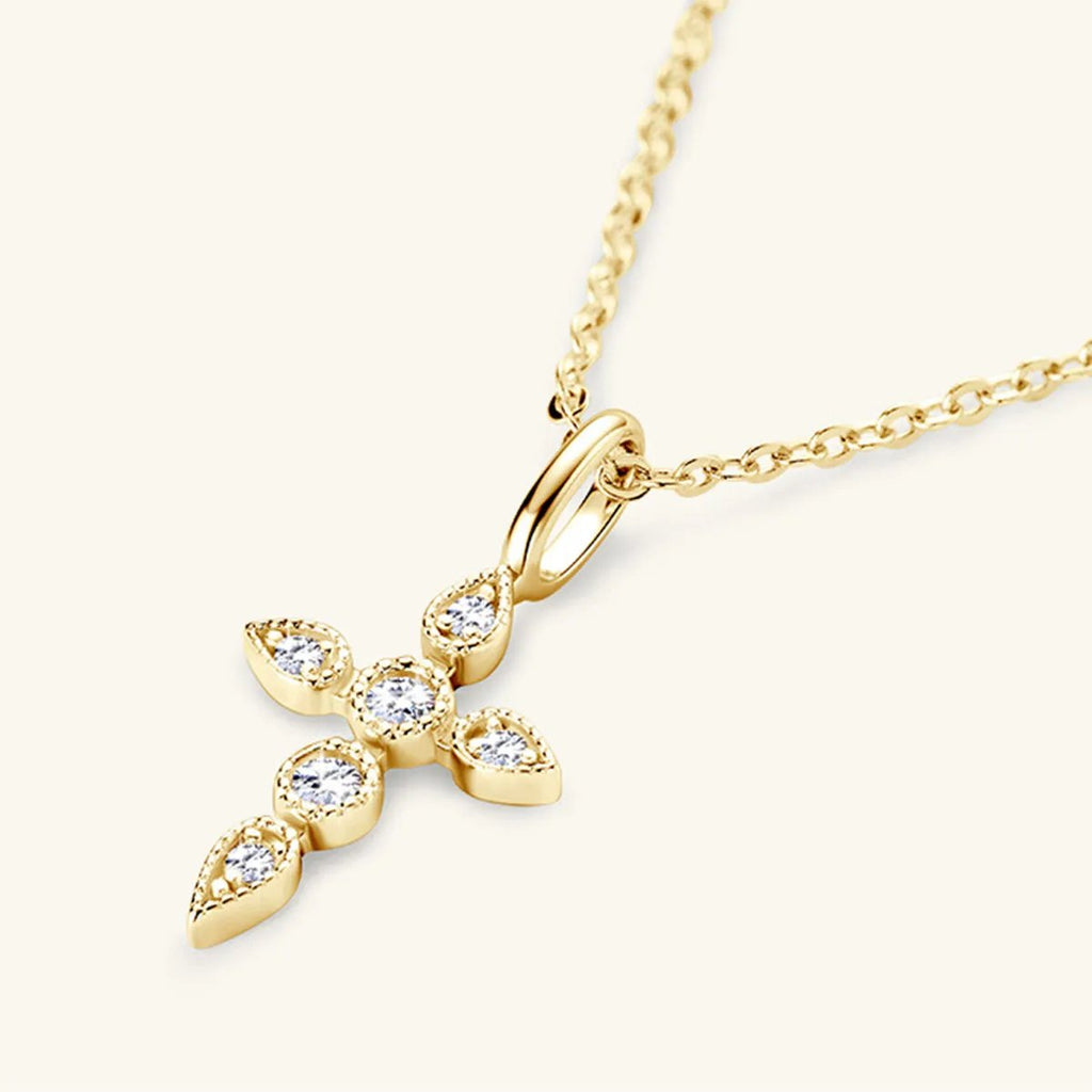 Elegant Cross Necklace for Women - Dainty Jewelry with Sparkling Accents