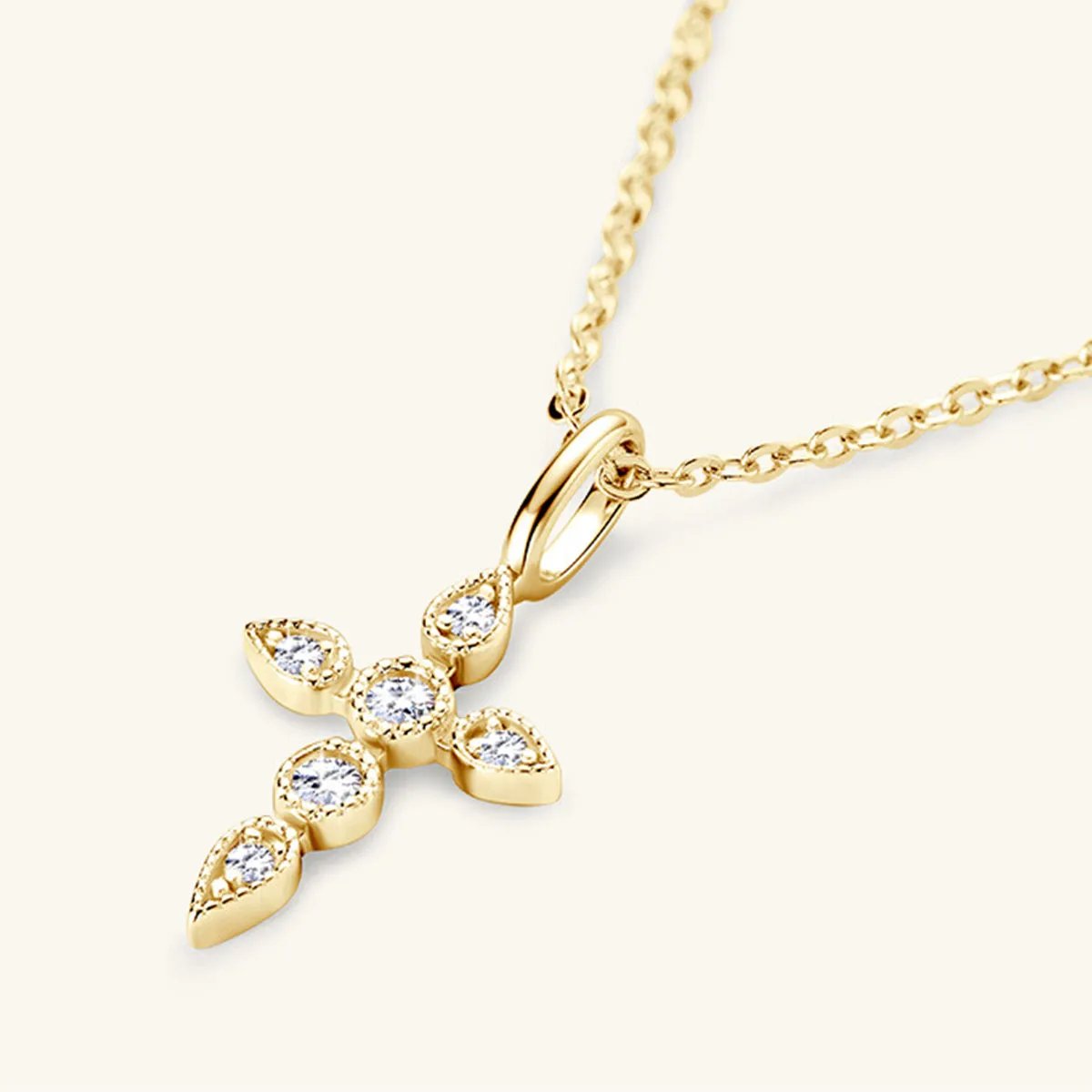 Elegant Cross Necklace for Women - Dainty Jewelry with Sparkling Accents