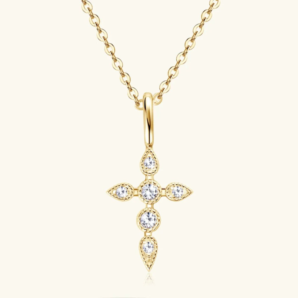 Elegant Cross Necklace for Women - Dainty Jewelry with Sparkling Accents