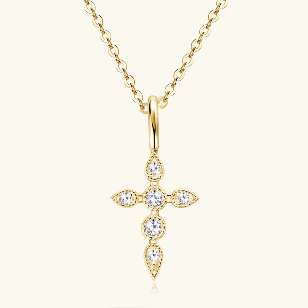 Elegant Cross Necklace for Women - Dainty Jewelry with Sparkling Accents
