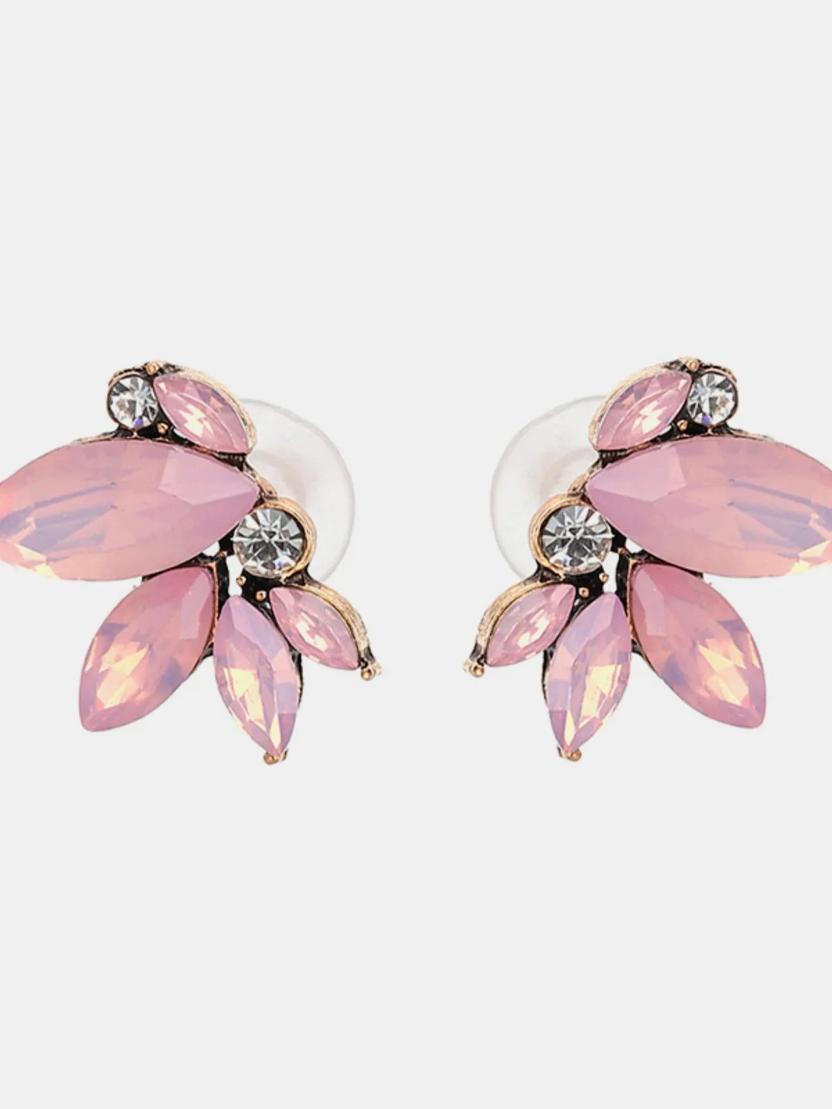Elegant Floral Butterfly Style Stud Earrings