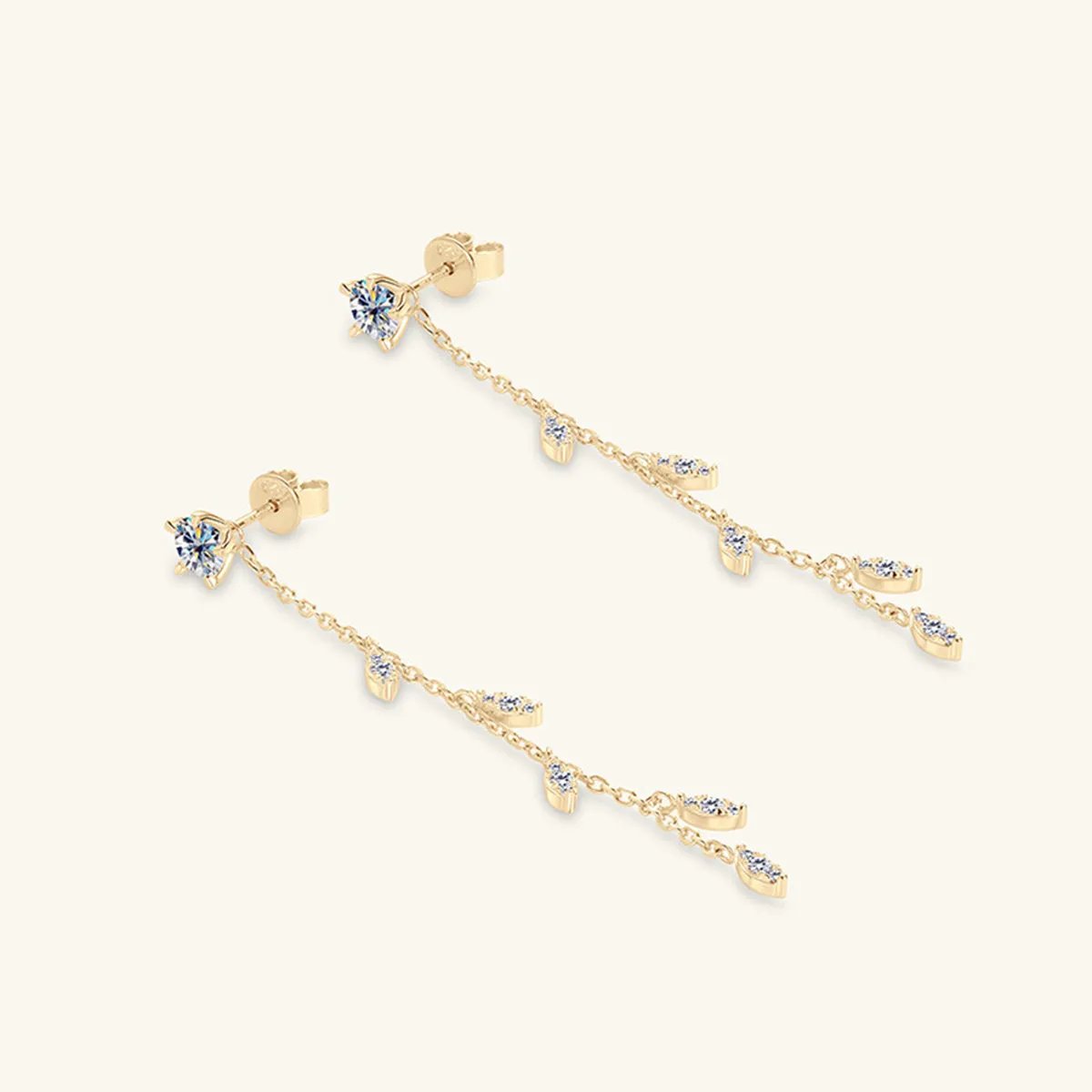 Elegant Moissanite Dangle Earrings