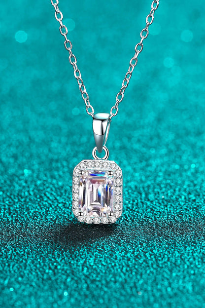 Elegant Moissanite Sterling Silver Pendant Necklace Jewelry Bubble