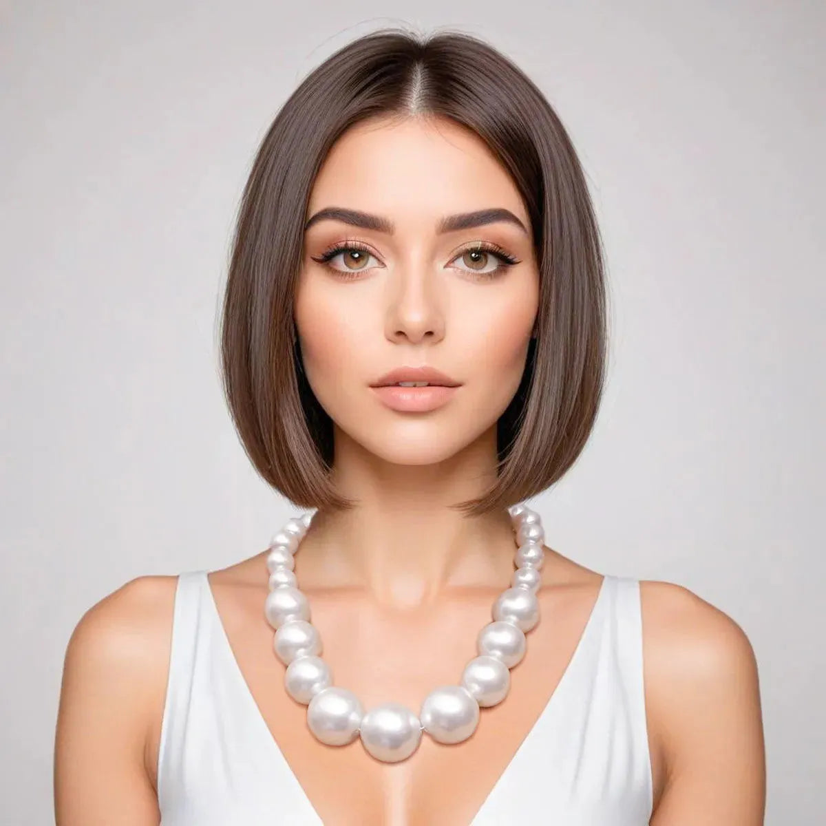 Elegant White Pearl Necklace and Earrings Set - Classic Fashion Jewelry for Every Occasion Jewelry Bubble