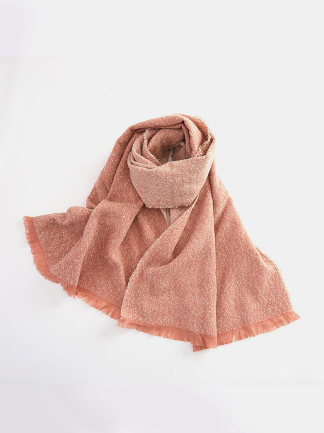 Elevate Your Style with Our Raw Hem Heathered Scarf Jewelry Bubble