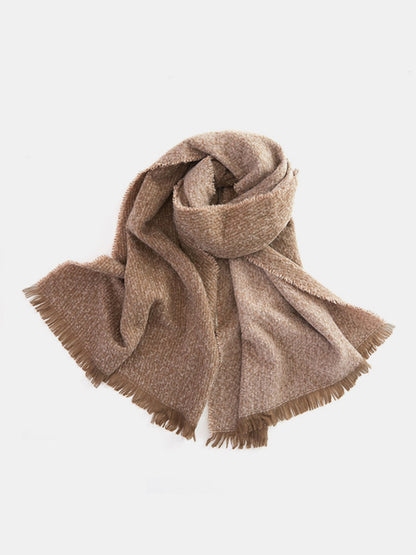 Elevate Your Style with Our Raw Hem Heathered Scarf Jewelry Bubble