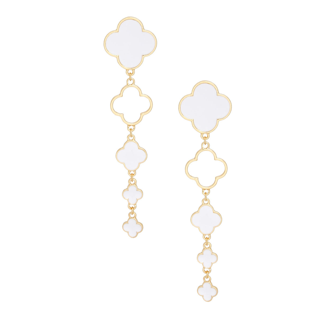 Elevate Your Style with Timeless Quatrefoil Dangle Earrings Jewelry Bubble