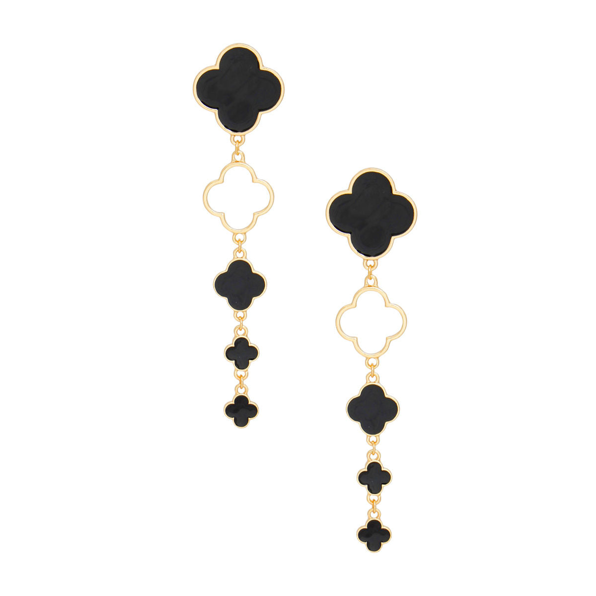 Elevate Your Style with Timeless Quatrefoil Dangle Earrings Jewelry Bubble