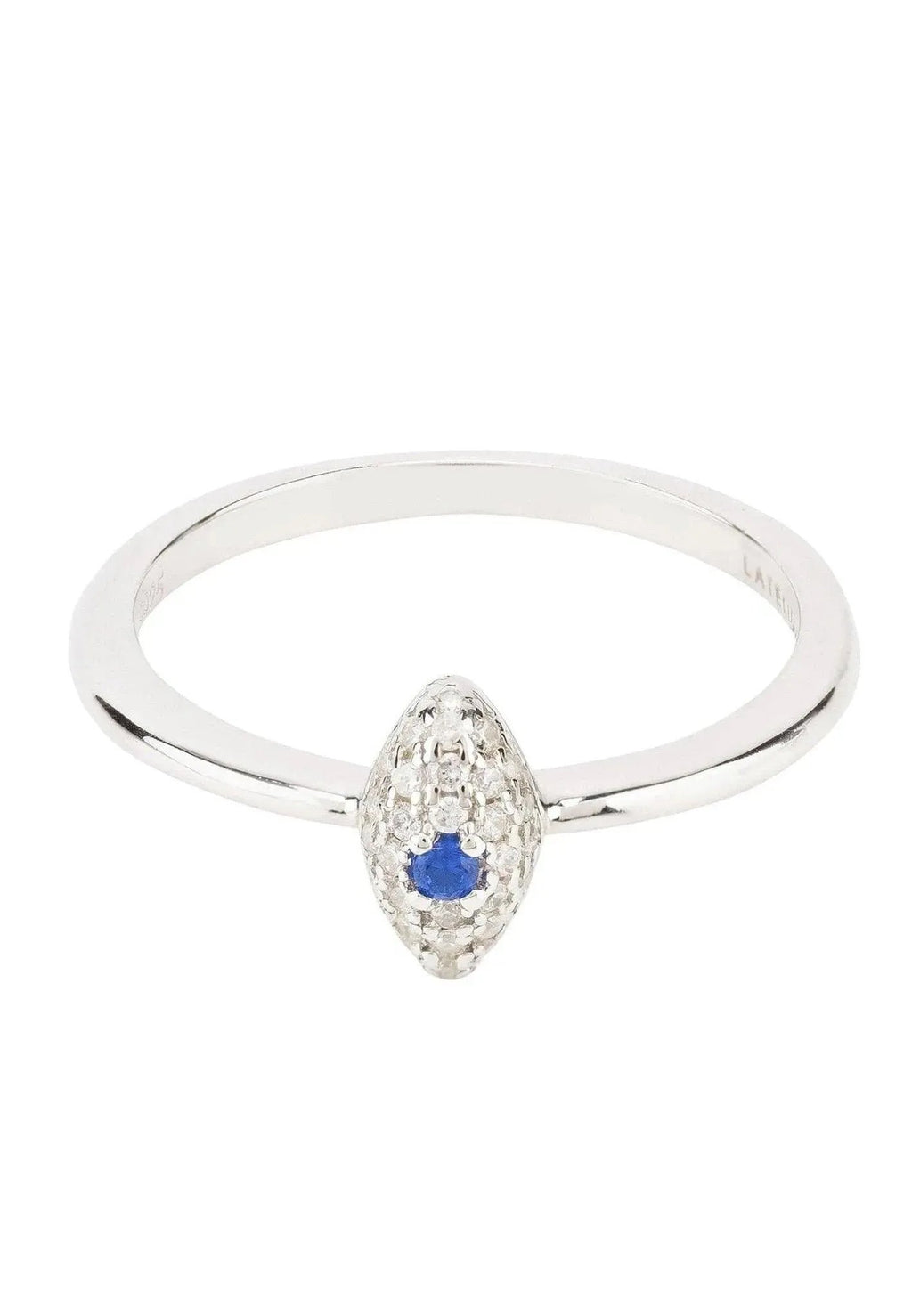 Elliptical Petite Eye Band Ring Sterling Silver