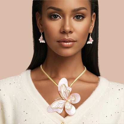 Enchanting Butterfly Necklace and Earring Set Jewelry Bubble