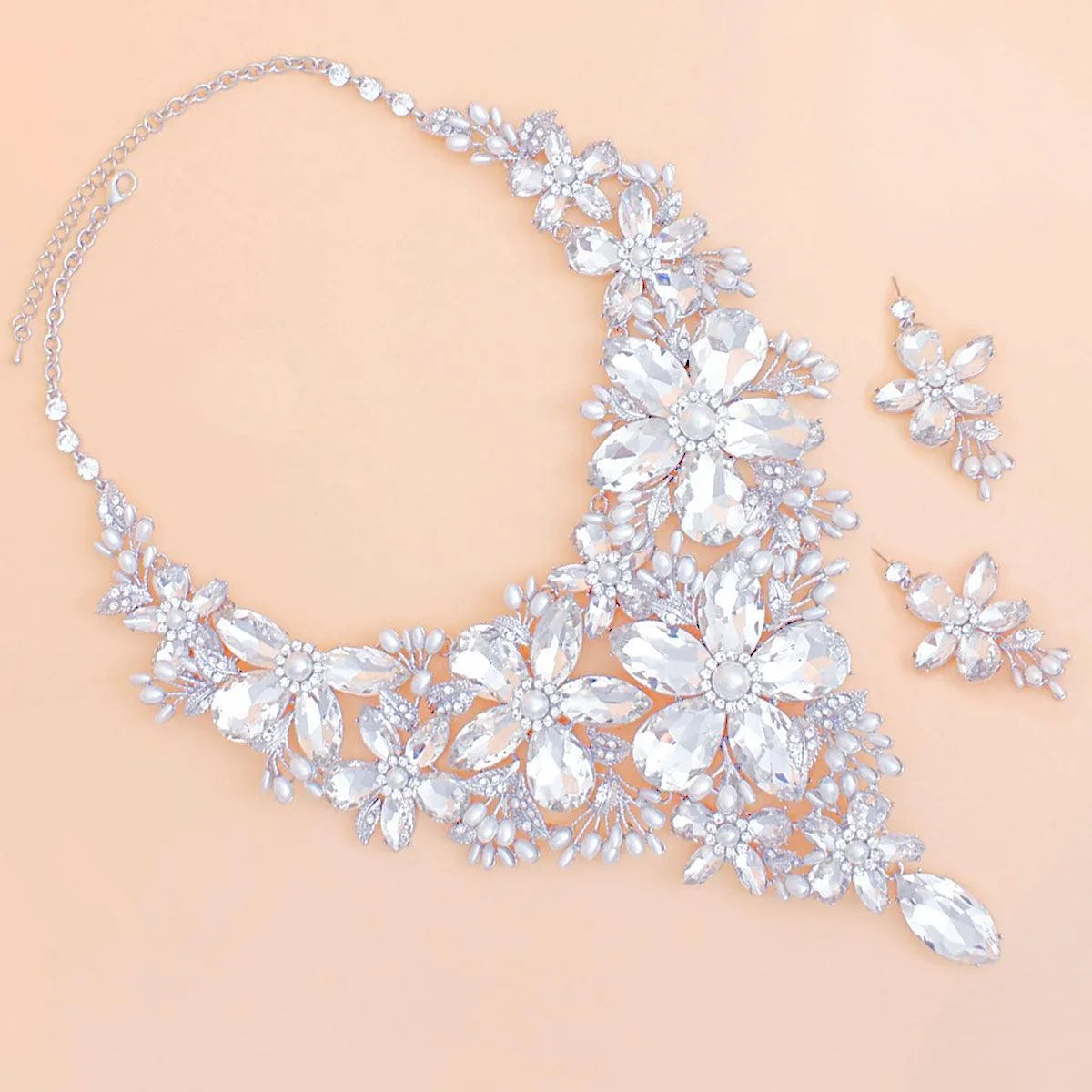 Ethereal Floral Necklace Set - Timeless Elegance for Your Wardrobe Jewelry Bubble