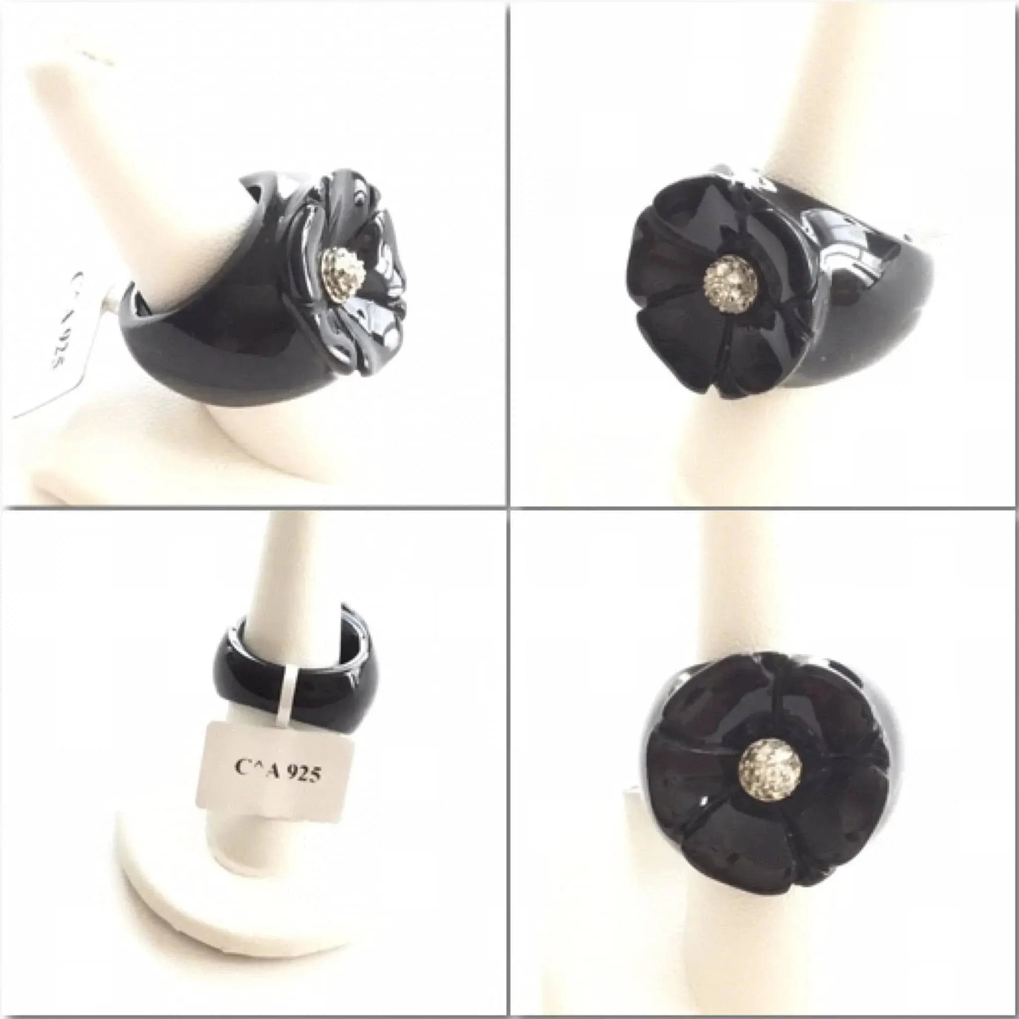 Exceptional Quality Black Onyx Cocktail Ring