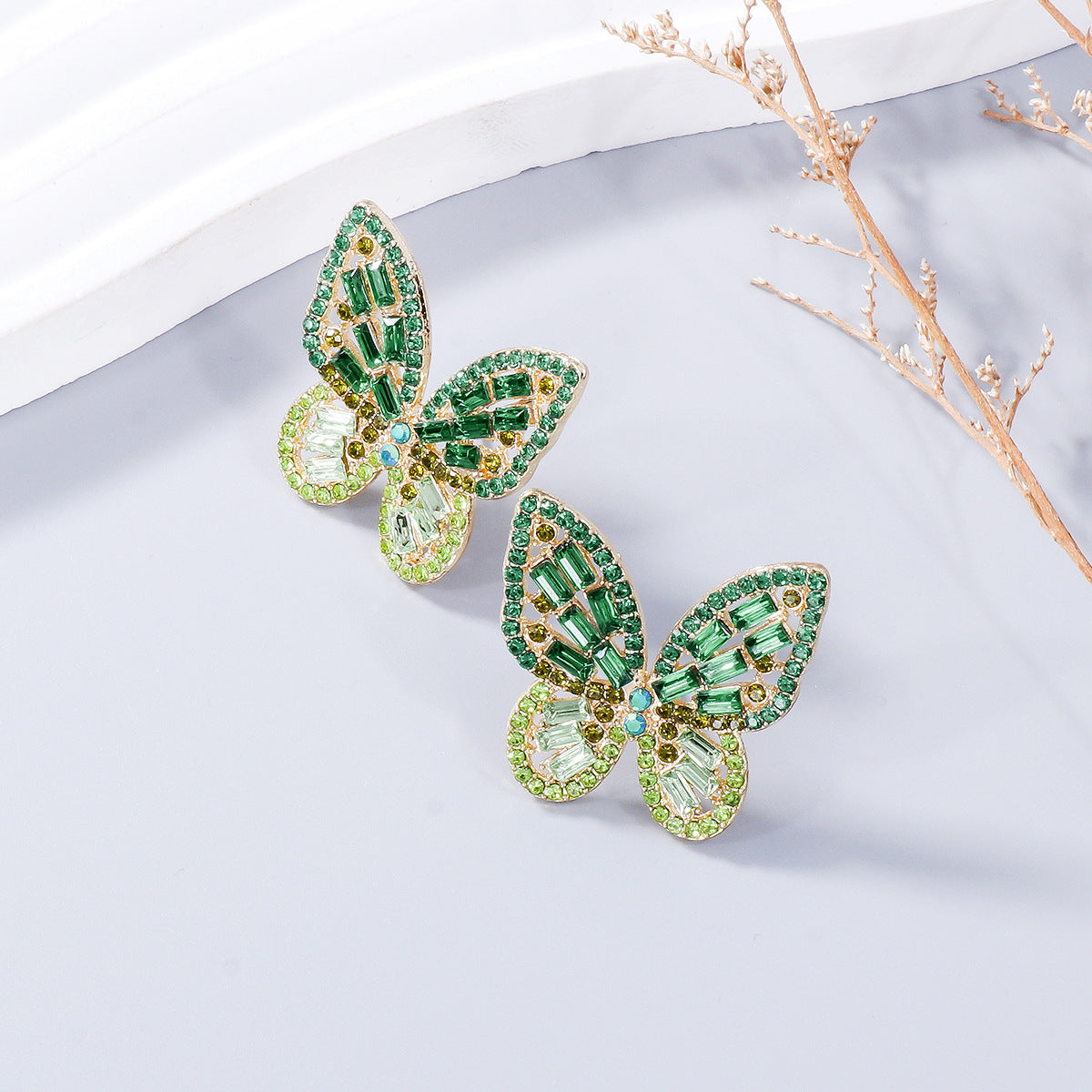 Exquisite Butterfly Stud Earrings Jewelry Bubble