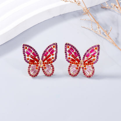 Exquisite Butterfly Stud Earrings Jewelry Bubble