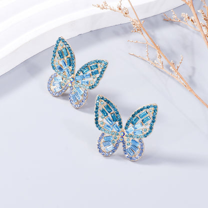 Exquisite Butterfly Stud Earrings Jewelry Bubble