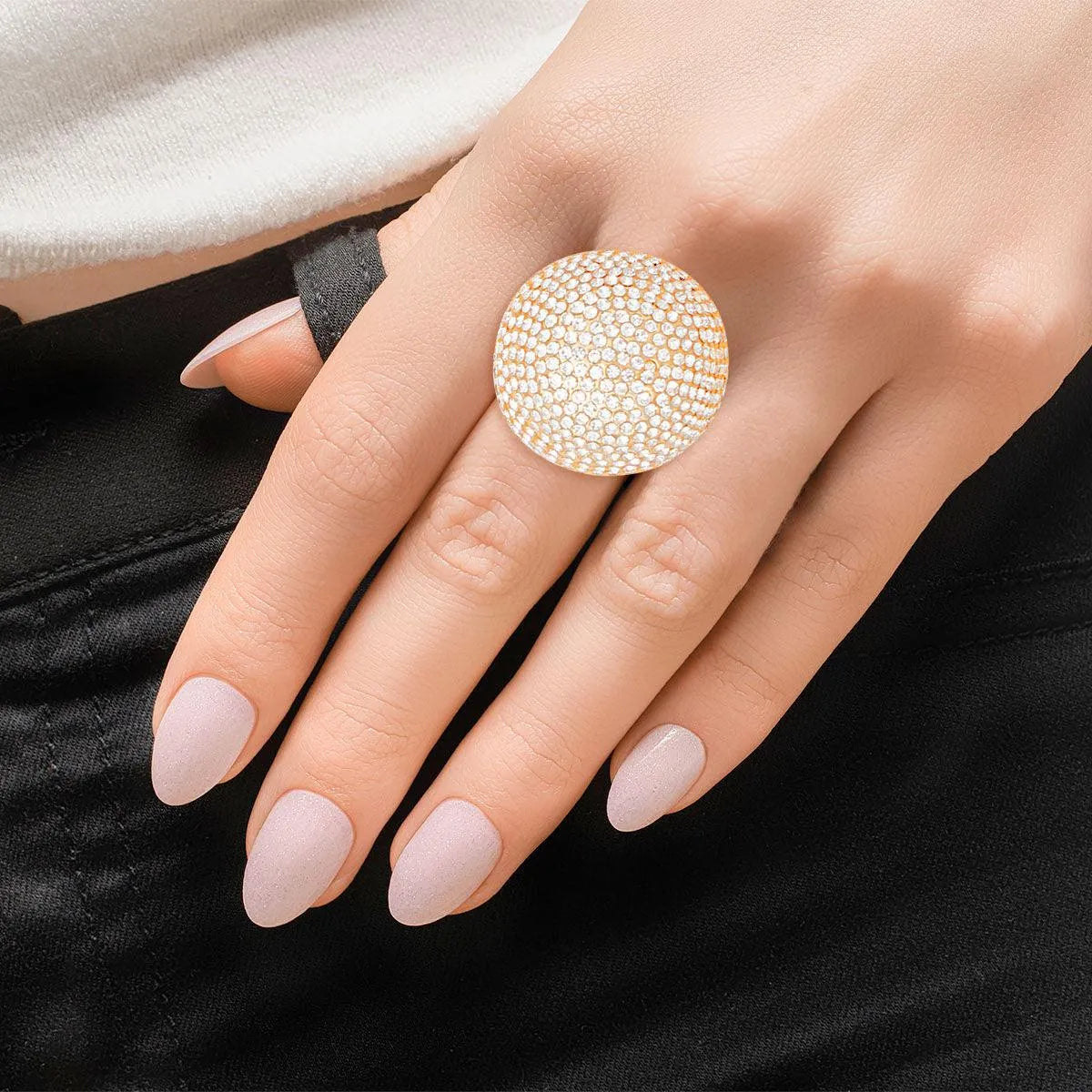 Eye-Catching Clearly Dazzling Dome Cocktail Ring: Statement Jewelry Jewelry Bubble