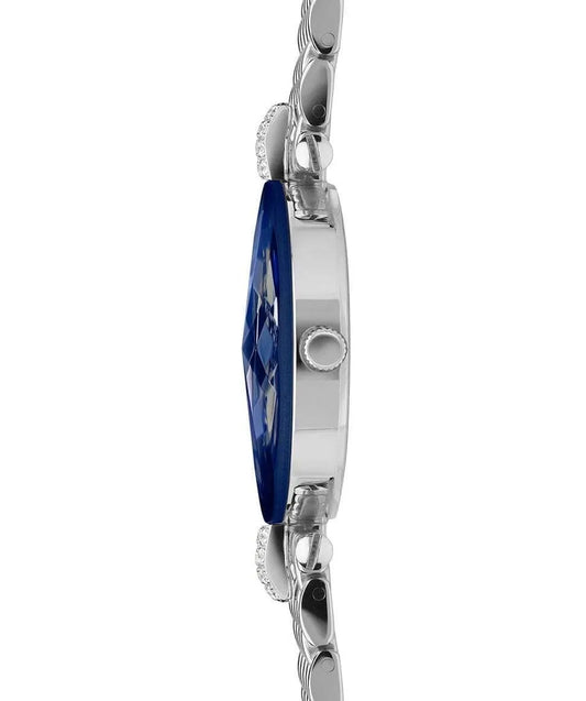 Facet Strass Swiss Ladies Watch Steel Blue J5.703.M Jewelry Bubble