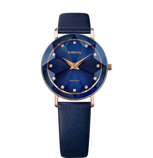 Facet Swiss Ladies Watch Rose Blue J5.608.M Jewelry Bubble