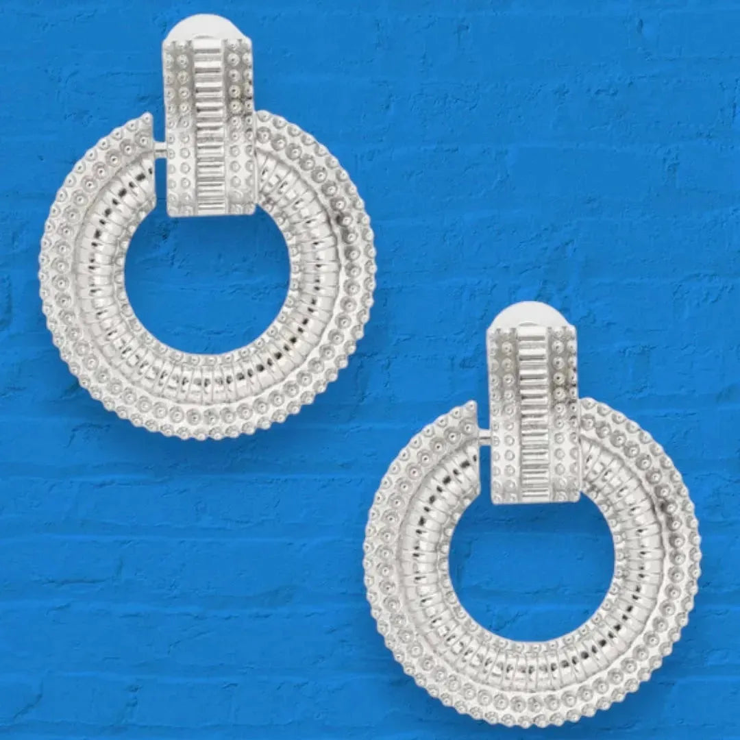 Fashion Jewelry Alert: Silver Knocker Hoop Earrings Jewelry Bubble