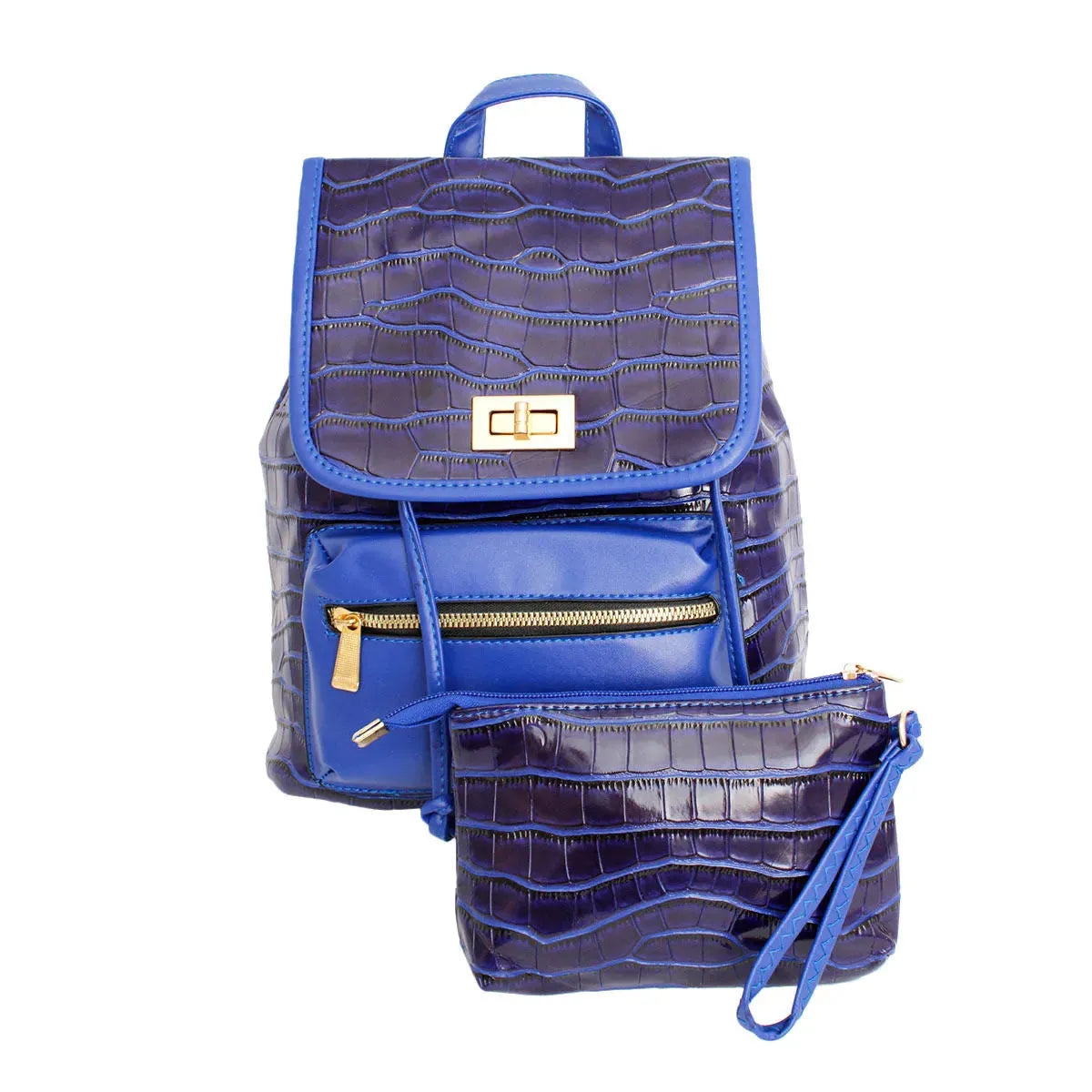 Fashionable Blue Backpack: Perfect Travel Carry-Ons & Everyday Bag for Women Jewelry Bubble