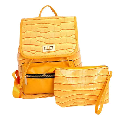 Fashionable Yellow Backpack: Perfect Travel Carry-Ons & Everyday Bag for Women Jewelry Bubble