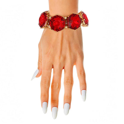 Fashionista Red Crystal Bracelet - Shop Now Jewelry Bubble