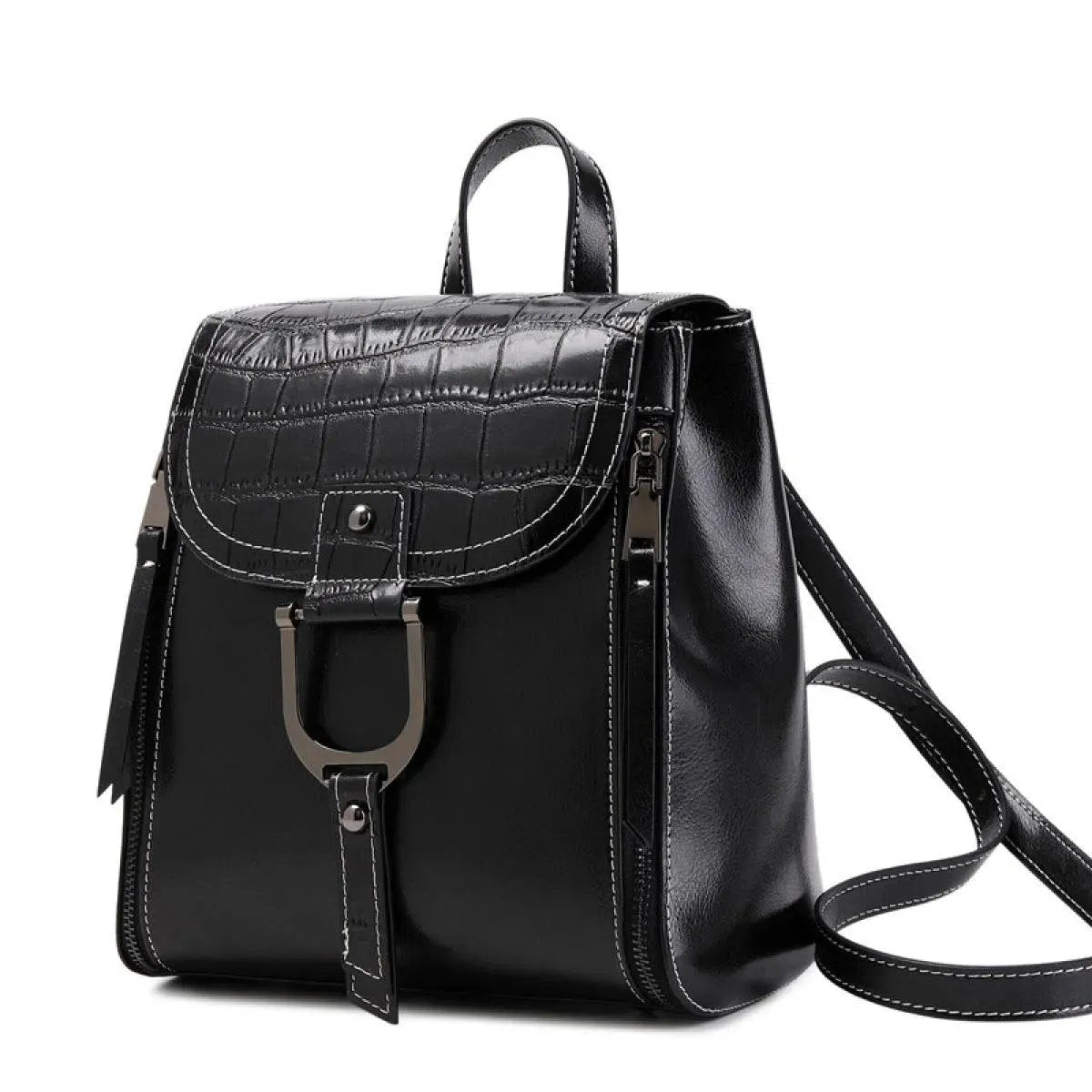 Faux Leather Buckle Backpack Bag - Perfect for Your Everyday Style