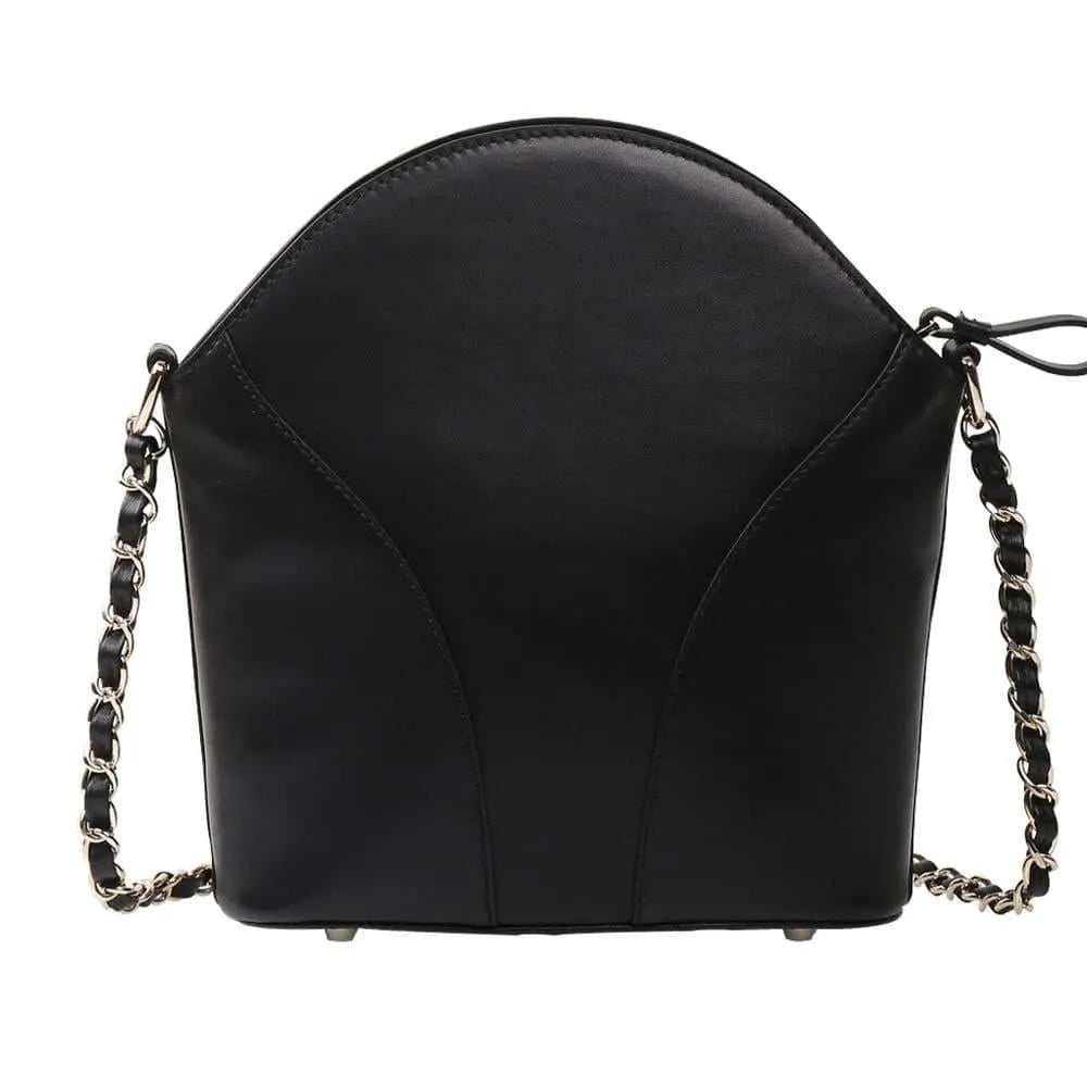 Feather Black Shoulder Bag Jewelry Bubble