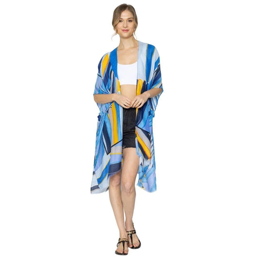 Find Your Perfect Blue Abstract Kimono Top: Shop Now! Jewelry Bubble