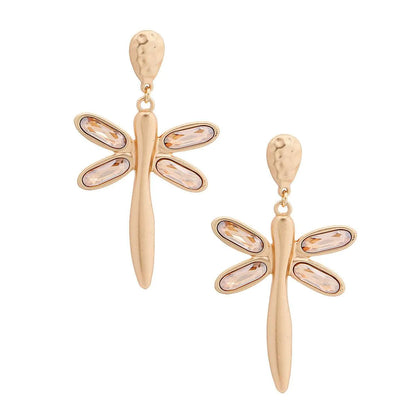 Find Your Perfect Pair of Dragonfly Earrings in Gold-tone Here Jewelry Bubble