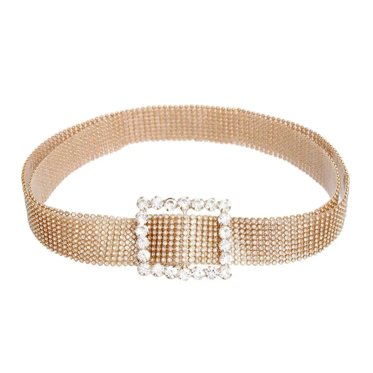 Flaunt This Buckle Belt Gold Tone Ladies