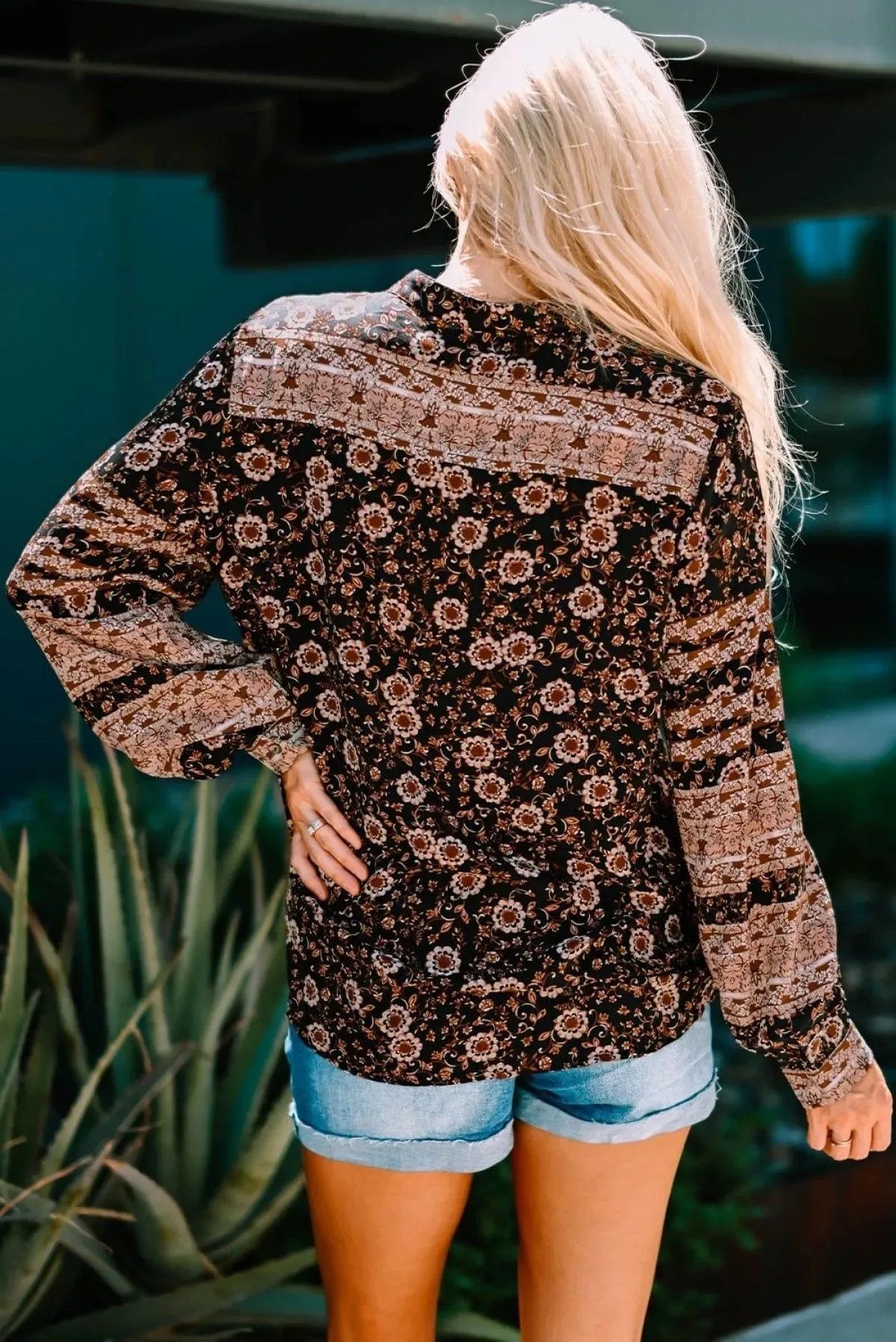 Floral Blooms Galore Print Blouse