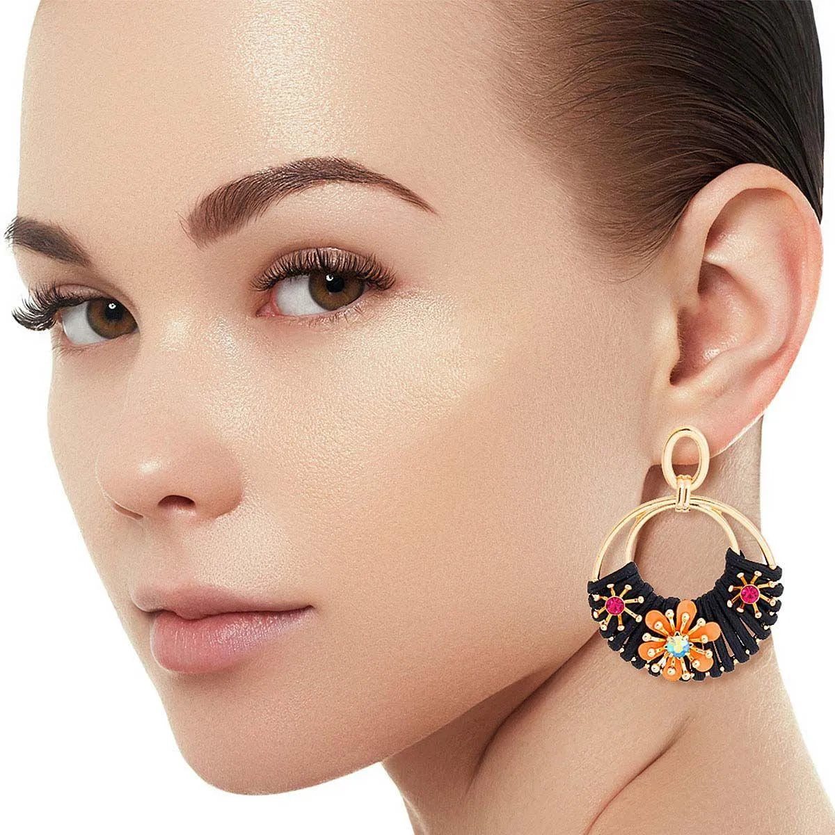 Floral Hoop Earrings: Perfect Accessory for Chic Fashion Lovers Jewelry Bubble