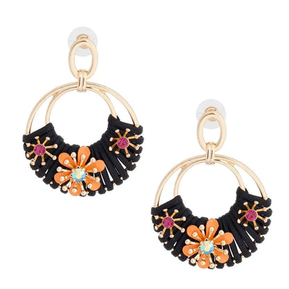 Floral Hoop Earrings: Perfect Accessory for Chic Fashion Lovers Jewelry Bubble