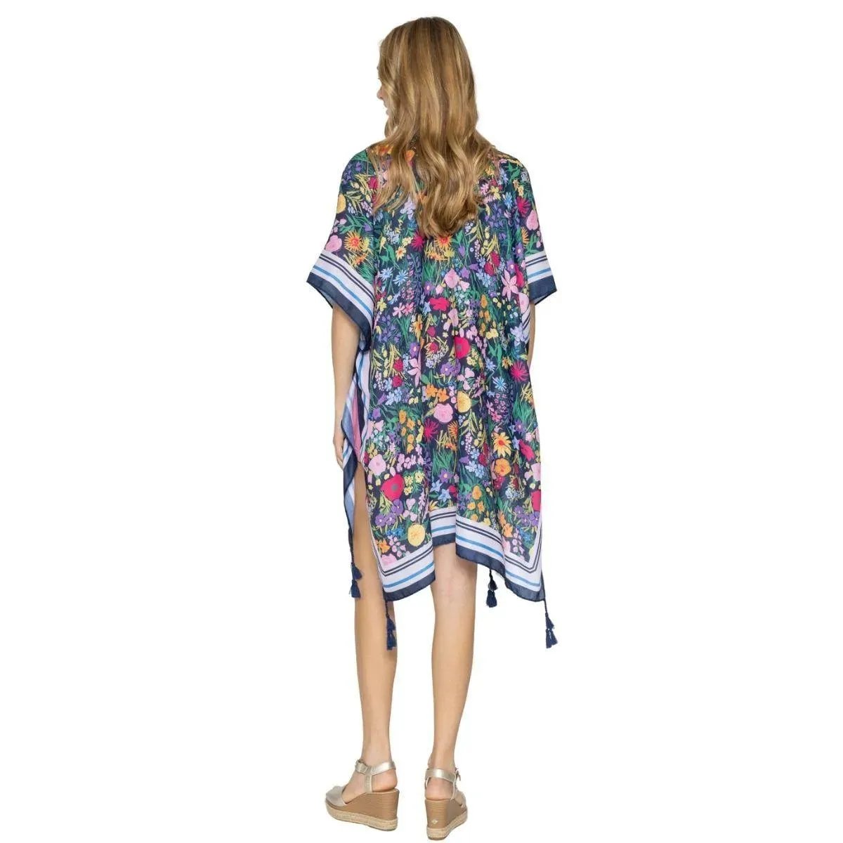 Floral Kimono with Black Border Perfect Addition to Your Wardrobe