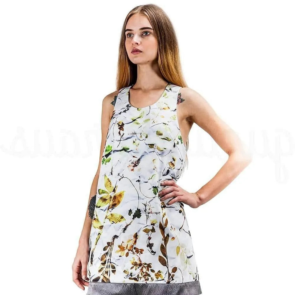 Floral Printed Loose Cut Mini Dress Relaxed Chic Jewelry Bubble