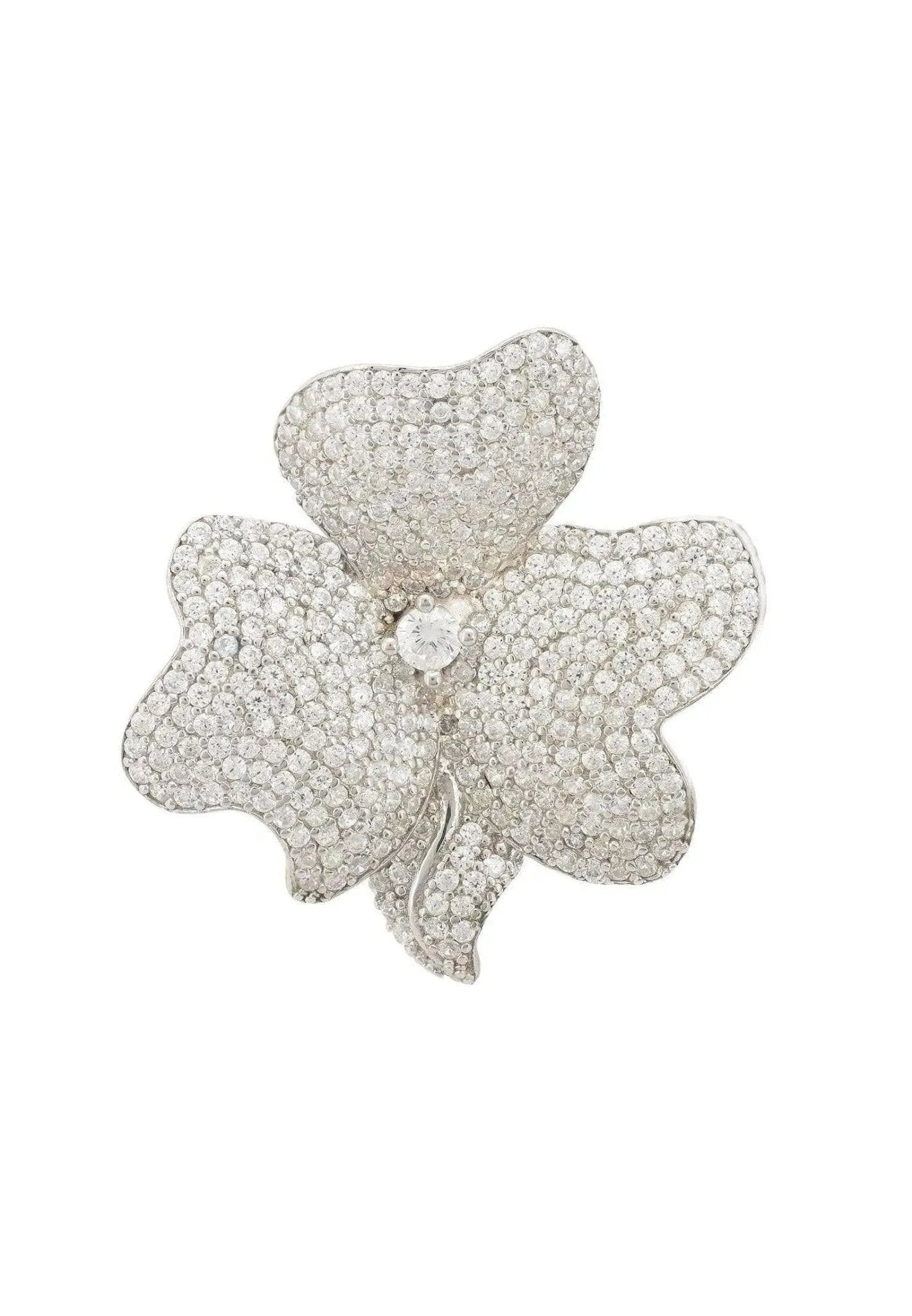 Flower Cocktail Ring Sterling Silver