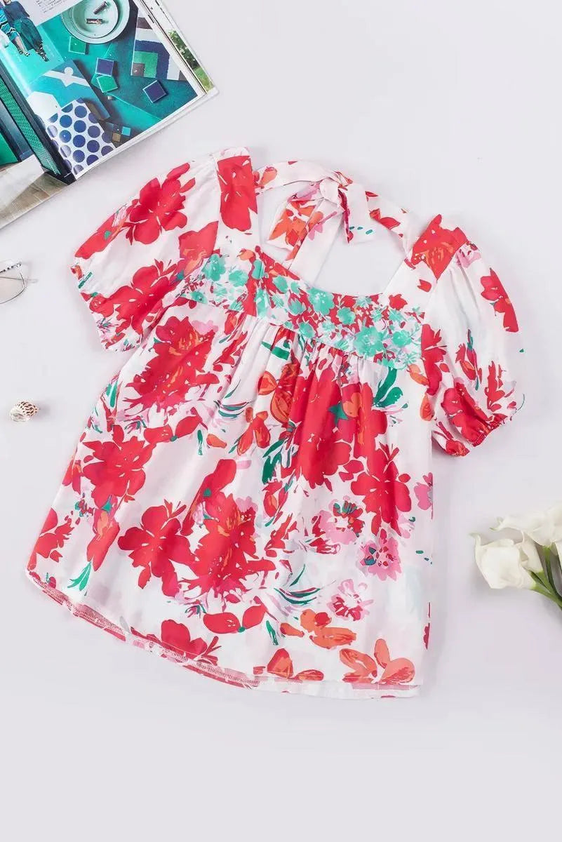 Flower Power! Shop our Square Neck Printed Blouse Now Jewelry Bubble