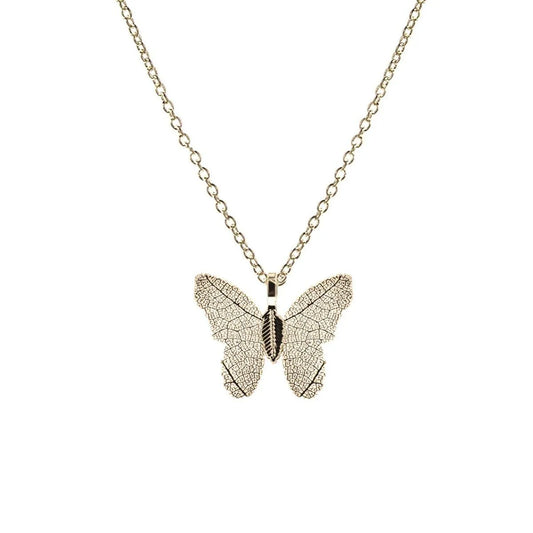 Fluttery Yellow Gold-tone Butterfly Necklace – Shop Now! Jewelry Bubble